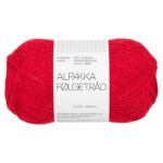 Sandnes Garn Alpakka Folgetrad in leuchtendem Rot, perfekt für Strick- und Häkelprojekte.