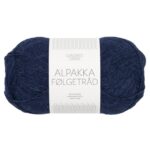 Sandnes Garn Alpakka Folgetrad in dunklem Navy, ideal zum Stricken und Häkeln.