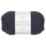 Sandnes Garn Alpakka Folgetrad in dunklem Grau-Blau, ideal zum Stricken und Häkeln.