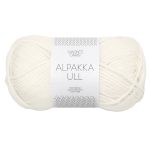 Sandnes Garn Alpakka Ull in Weiß, ideal für Strick- und Häkelprojekte.