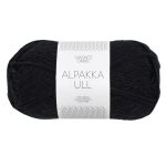 Sandnes Garn Alpakka Ull in Schwarz für Stricken und Häkeln.