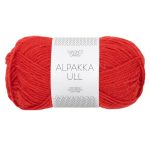 Sandnes Garn Alpakka Ull in leuchtendem Rot, perfekt für Strick- und Häkelprojekte.