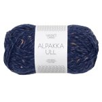 Sandnes Garn Alpakka Ull in Navy Blue Tweed, hochwertiges Garn für Stricken und Häkeln.
