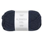 Sandnes Garn Alpakka Ull in Midnight Blue, hochwertiges Garn für Stricken und Häkeln.