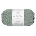 Sandnes Garn Alpakka Ull in Eukalyptusfarbe, weiches Garn für Stricken und Häkeln.