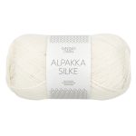 Sandnes Garn Alpakka Silke in Weiß, hochwertiges Garn für Stricken und Häkeln.