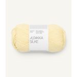 Sandnes Garn Alpakka Silke in Hellgelb, weiches Garn für Stricken und Häkeln.