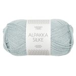 Sandnes Garn Alpakka Silke in Hellgrau, weiches Garn für Stricken und Häkeln.