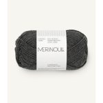 Sandnes Garn Merinoull in Charcoal Melange, ideal zum Stricken und Häkeln.