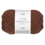 Sandnes Garn Tynn Merinoull in Chocolate, feines Garn zum Stricken und Häkeln.