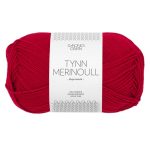Sandnes Garn Tynn Merinoull in Rot, ideal zum Stricken und Häkeln.