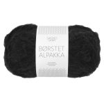 Sandnes Garn Borstet Alpakka in Schwarz, ideal zum Stricken und Häkeln.