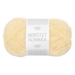 Sandnes Garn Borstet Alpakka in hellem Gelb, ideal zum Stricken und Häkeln.