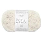 Sandnes Garn Borstet Alpakka in Naturtweed, ideal zum Stricken und Häkeln.