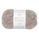 Sandnes Garn Borstet Alpakka in Beige mottled, weiches Garn zum Stricken und Häkeln.