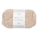 Sandnes Garn Borstet Alpakka in hellem Beige für Strick- und Häkelprojekte.