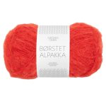 Sandnes Garn Borstet Alpakka in Scarlet Red für Stricken und Häkeln.