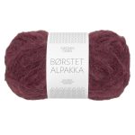 Sandnes Garn Borstet Alpakka in tiefem Burgunder, perfekt für Strick- und Häkelprojekte.