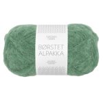 Sandnes Garn Borstet Alpakka in der Farbe Myrtle, weiches Garn zum Stricken und Häkeln.