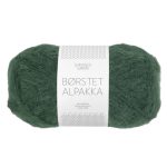 Sandnes Garn Borstet Alpakka in tiefem Waldgrün, ideal zum Stricken und Häkeln.