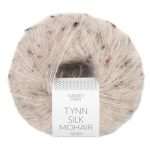 Sandnes Garn Tynn Silk Mohair in greige Tweed, feine Wolle für Strick- und Häkelprojekte.