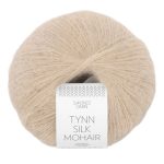 Sandnes Garn Tynn Silk Mohair in Beige Mottled, feines Garn für Stricken und Häkeln.