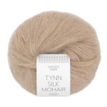 Sandnes Garn Tynn Silk Mohair in hellem Beige, ideal für Strick- und Häkelprojekte.