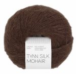 Sandnes Garn Tynn Silk Mohair in Cacao Nibs, feines Mohair-Garn für Stricken und Häkeln.