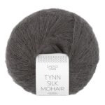 Sandnes Garn Tynn Silk Mohair in Bristol Black, feines edles Garn für Strick- und Häkelprojekte.