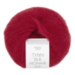 Sandnes Garn Tynn Silk Mohair in tiefem Rot, perfekt für Strick- und Häkelprojekte.