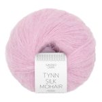 Sandnes Garn Tynn Silk Mohair in zartem Pink Lilac, feine Wolle für Strick- und Häkelprojekte.