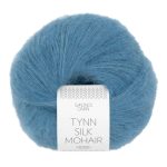 Sandnes Garn Tynn Silk Mohair in dunklem Himmelblau, feine Wolle für Strick- und Häkelprojekte.