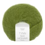 Sandnes Garn Tynn Silk Mohair in der Farbe Matcha, weiches Garn für Strick- und Häkelprojekte.