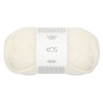 Sandnes Garn Kos in natural white, ideal für Stricken und Häkeln.