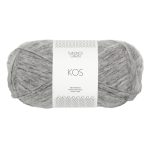Sandnes Garn Kos in Grau meliert, ideal zum Stricken und Häkeln.