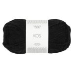 Sandnes Garn Kos Garn in Schwarz für Stricken und Häkeln.