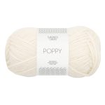 Sandnes Garn Poppy – hochwertiges Garn in Weiß für Stricken und Häkeln.