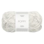 Sandnes Garn Poppy Wolle in Ash Melange, ideal zum Stricken und Häkeln.