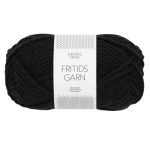 Sandnes Garn Fritidsgarn in Schwarz für Stricken und Häkeln.