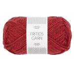 Sandnes Garn Fritidsgarn in tiefroter Farbe für Stricken und Häkeln.