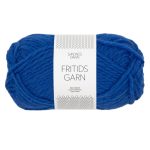 Sandnes Garn Fritidsgarn in starkem Blau, ideal zum Stricken und Häkeln.