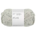 Sandnes Garn Atlas Wolle in Grau-Meliert, ideal zum Stricken und Häkeln.