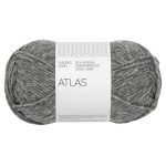 Sandnes Garn Atlas Wolle in Dunkelgrau Melange, perfekt für Strick- und Häkelprojekte.