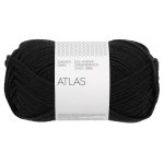 Sandnes Garn Atlas Garn in Schwarz für Stricken und Häkeln.