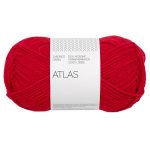 Sandnes Garn Atlas Wolle in True Red, perfekt für Strick- und Häkelprojekte.