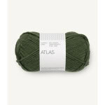 Sandnes Garn Atlas Wolle in Dunkelgrün, perfekt für Stricken und Häkeln.