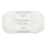 Sandnes Garn Mandarin Naturell, weiße Wolle zum Stricken und Häkeln.