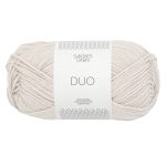 Sandnes Garn Duo Wolle in der Farbe 1015 Morning Mist für Stricken und Häkeln.