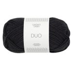 Sandnes Garn Duo Garn in Schwarz für Stricken und Häkeln.
