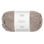 Sandnes Garn Duo Wolle in beige mottled, perfekt zum Stricken und Häkeln.